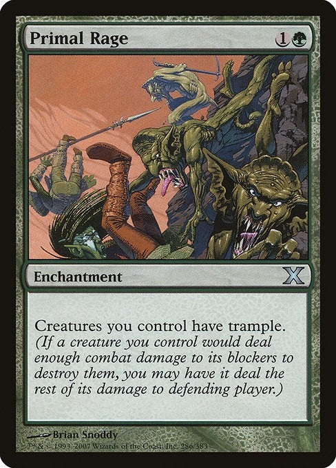 Image for Primal Rage (286) (10th Edition) - Magic: The Gathering