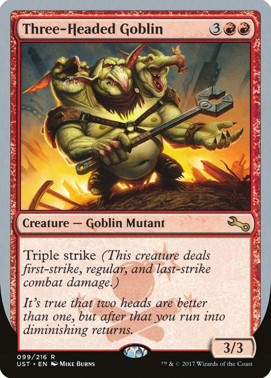 Image for Three-Headed Goblin (99) (Unstable) - Magic: The Gathering