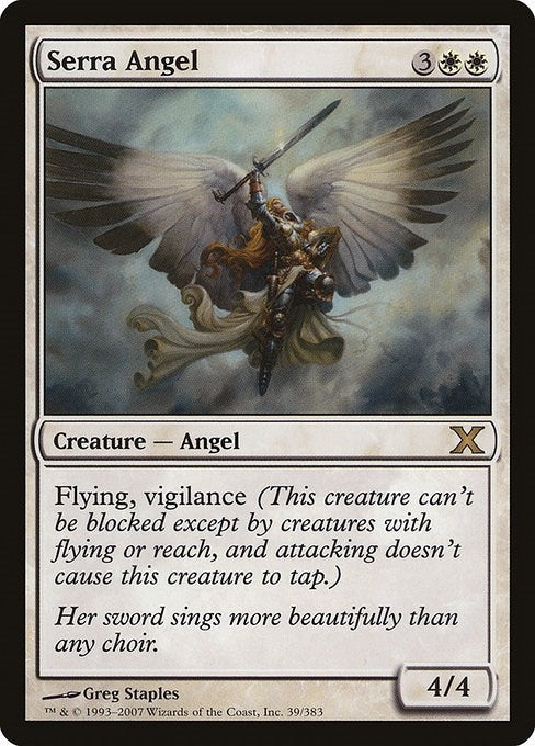 Image for Serra Angel (39) (10th Edition) - Magic: The Gathering