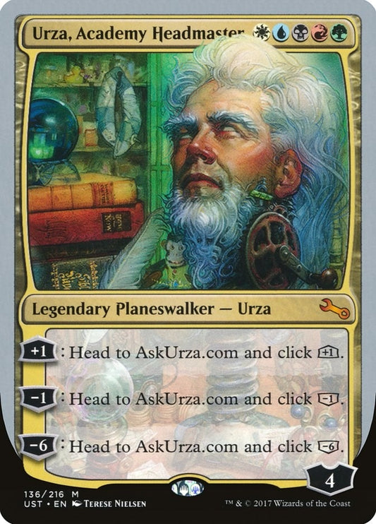Image for Urza, Academy Headmaster (136) (Unstable) - Magic: The Gathering
