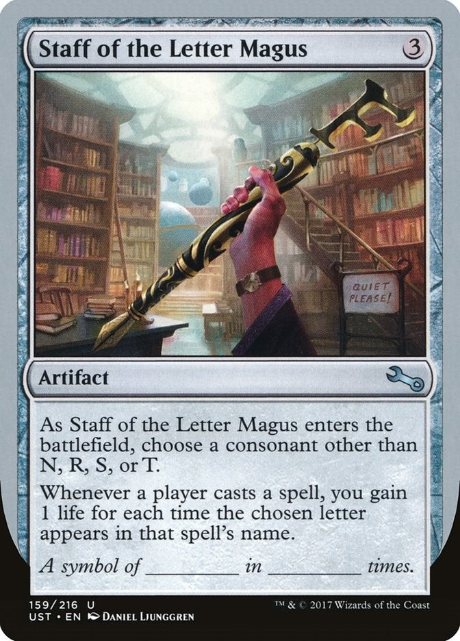 Image for Staff of the Letter Magus (159) (Unstable) - Magic: The Gathering