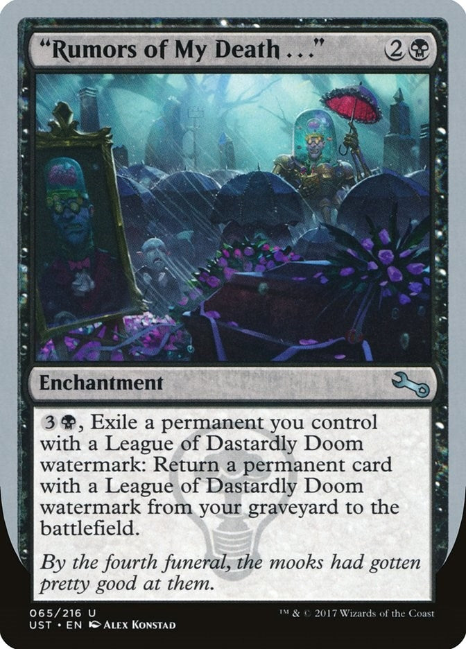 Image for "Rumors of My Death . . ." (65) (Unstable) - Magic: The Gathering