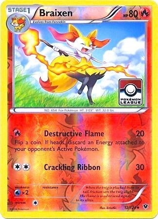 Image for Braixen - 12/124 (Pokemon League) (012/124) (League & Championship Cards) - Pokemon