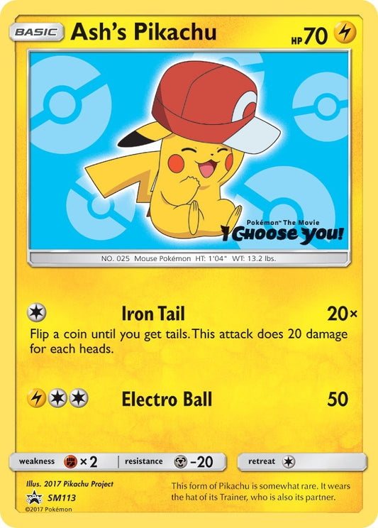 Image for Ash's Pikachu - SM113 (SM113) (SM Promos) - Pokemon