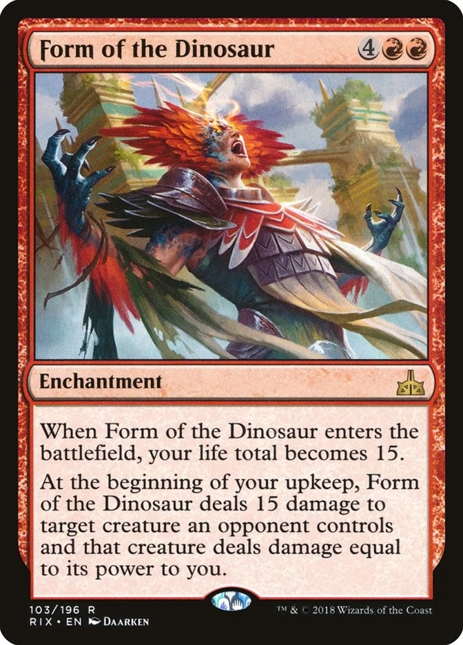 Image for Form of the Dinosaur (103) (Rivals of Ixalan) - Magic: The Gathering