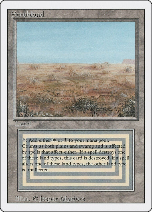 Image for Scrubland (Revised Edition) - Magic: The Gathering