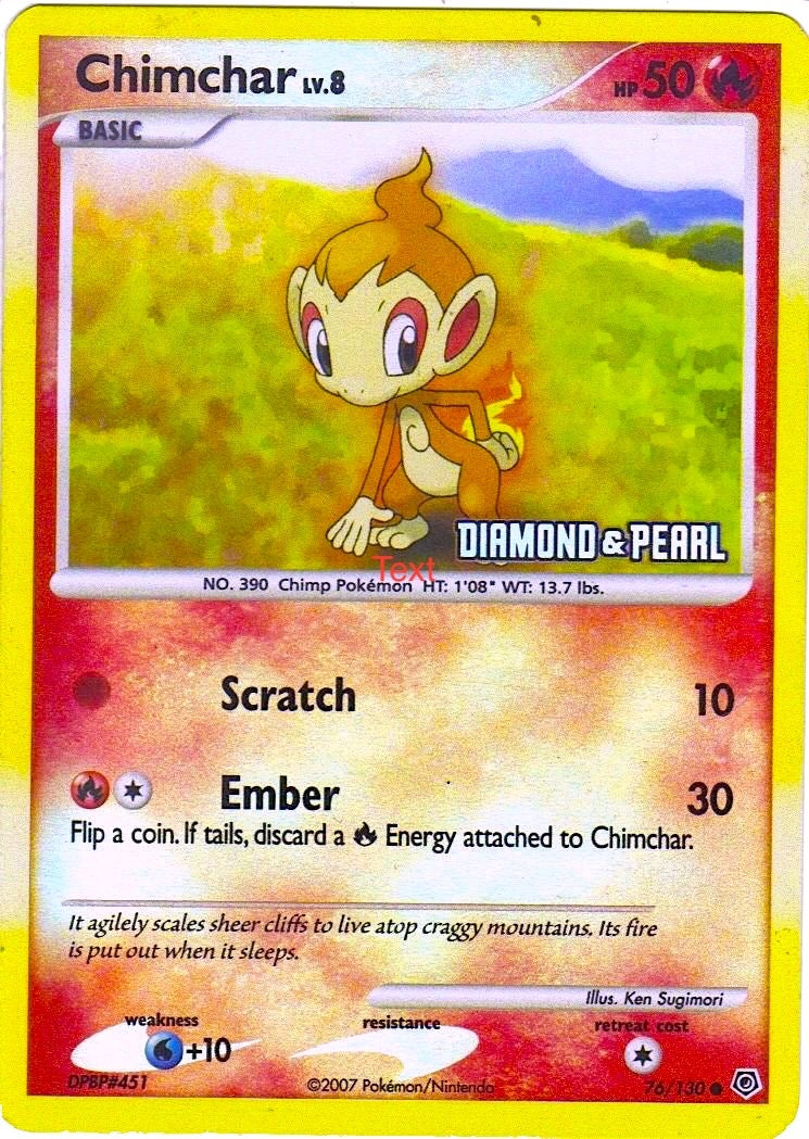 Image for Chimchar - 76/130 [Diamond & Pearl] (076/130) (Burger King Promos) - Pokemon