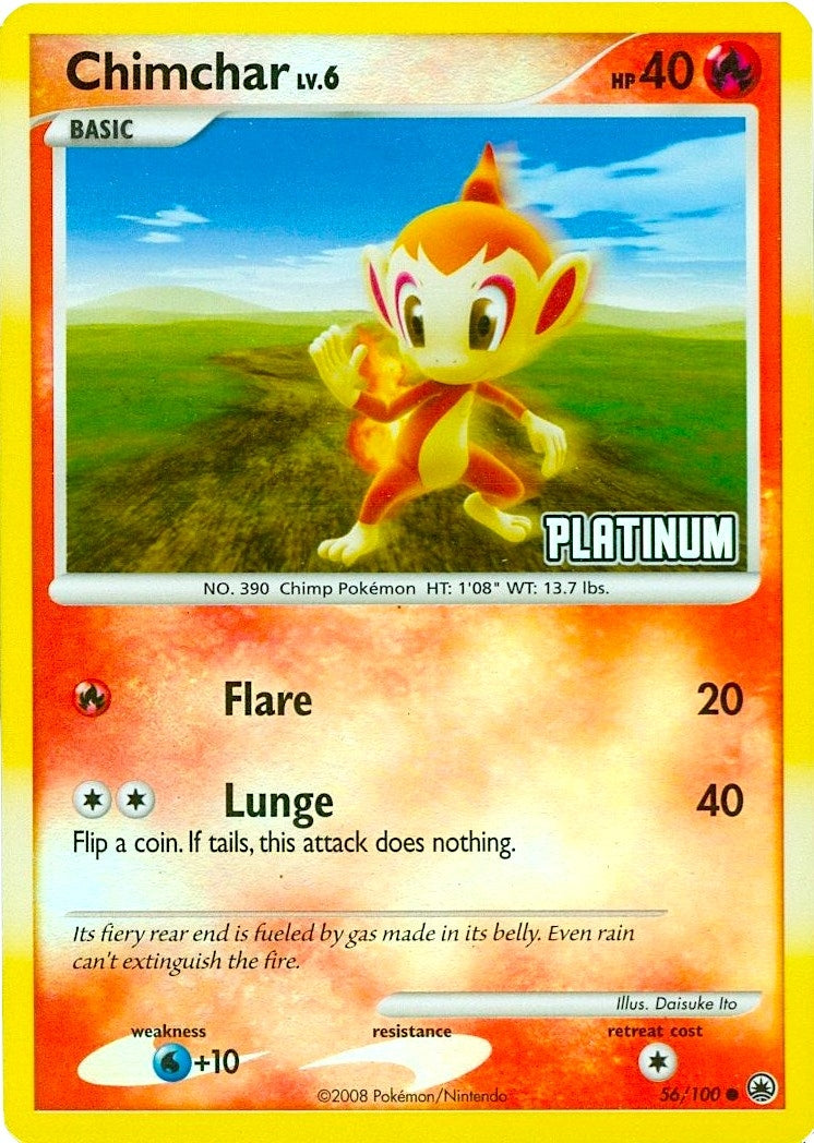 Image for Chimchar - 56/100 [Platinum] (056/100) (Burger King Promos) - Pokemon
