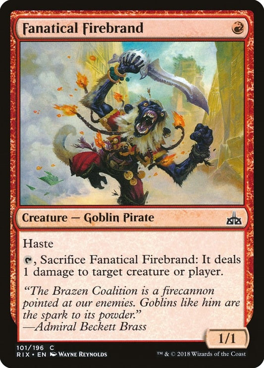 Image for Fanatical Firebrand (101) (Rivals of Ixalan) - Magic: The Gathering