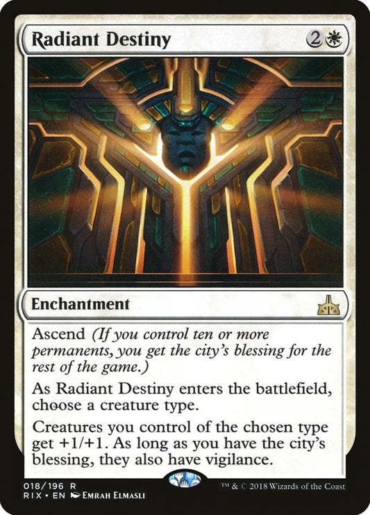 Image for Radiant Destiny (18) (Rivals of Ixalan) - Magic: The Gathering