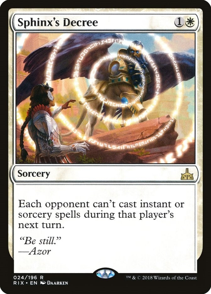 Image for Sphinx's Decree (24) (Rivals of Ixalan) - Magic: The Gathering
