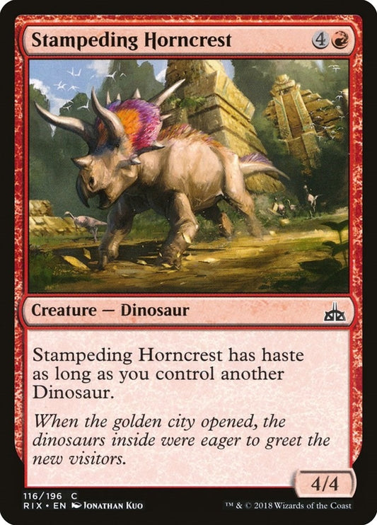 Image for Stampeding Horncrest (116) (Rivals of Ixalan) - Magic: The Gathering