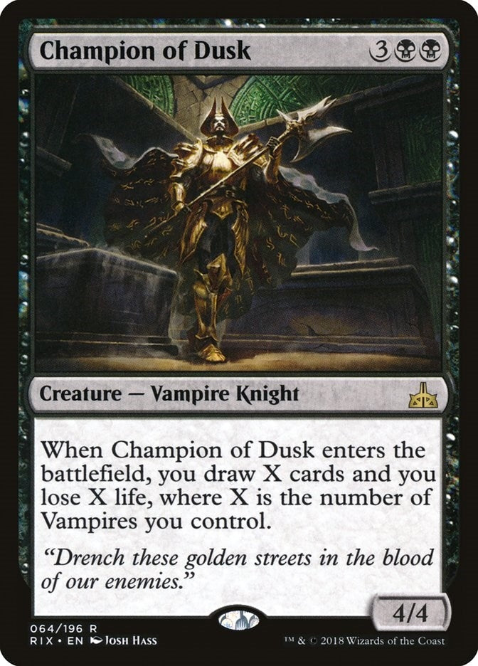Image for Champion of Dusk (64) (Rivals of Ixalan) - Magic: The Gathering