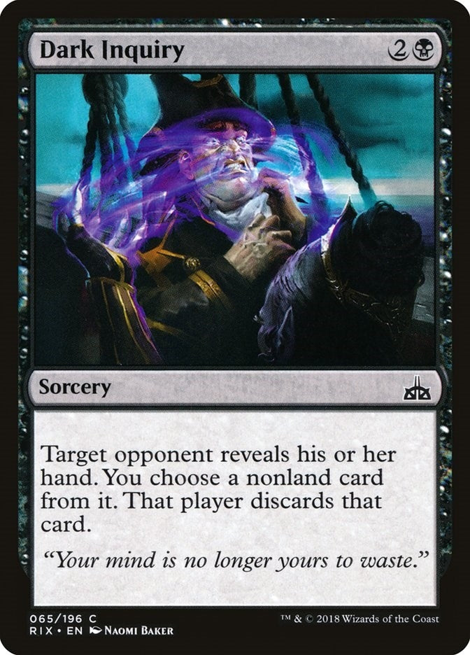 Image for Dark Inquiry (65) (Rivals of Ixalan) - Magic: The Gathering