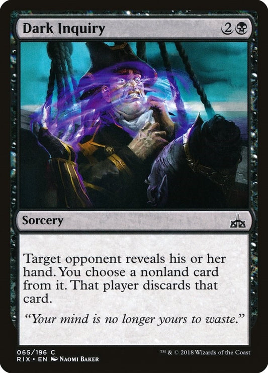 Image for Dark Inquiry (65) (Rivals of Ixalan) - Magic: The Gathering