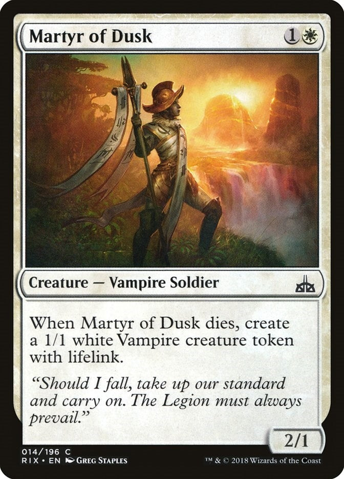 Image for Martyr of Dusk (14) (Rivals of Ixalan) - Magic: The Gathering