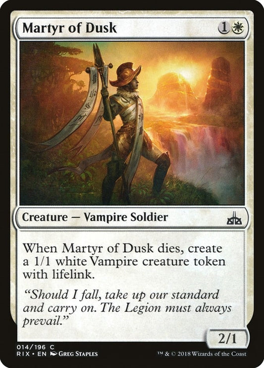 Image for Martyr of Dusk (14) (Rivals of Ixalan) - Magic: The Gathering