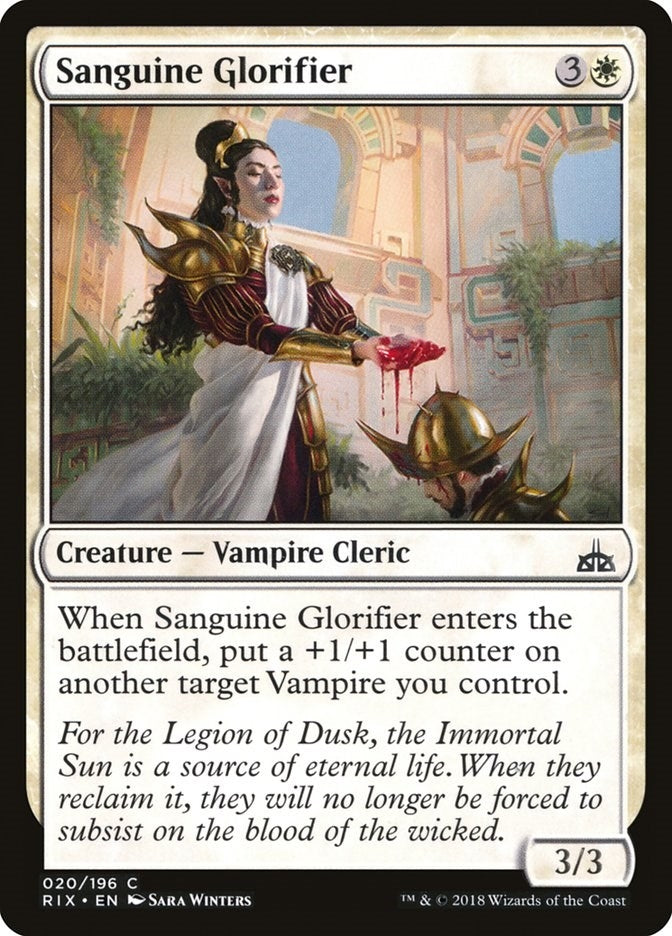 Image for Sanguine Glorifier (20) (Rivals of Ixalan) - Magic: The Gathering