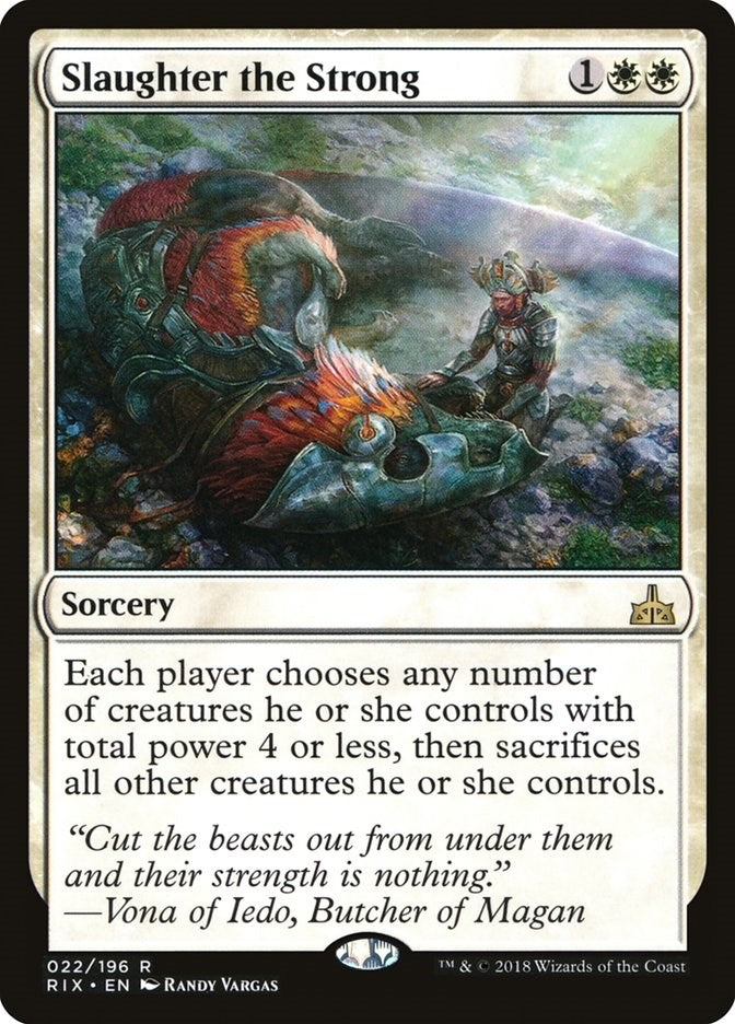 Image for Slaughter the Strong (22) (Rivals of Ixalan) - Magic: The Gathering