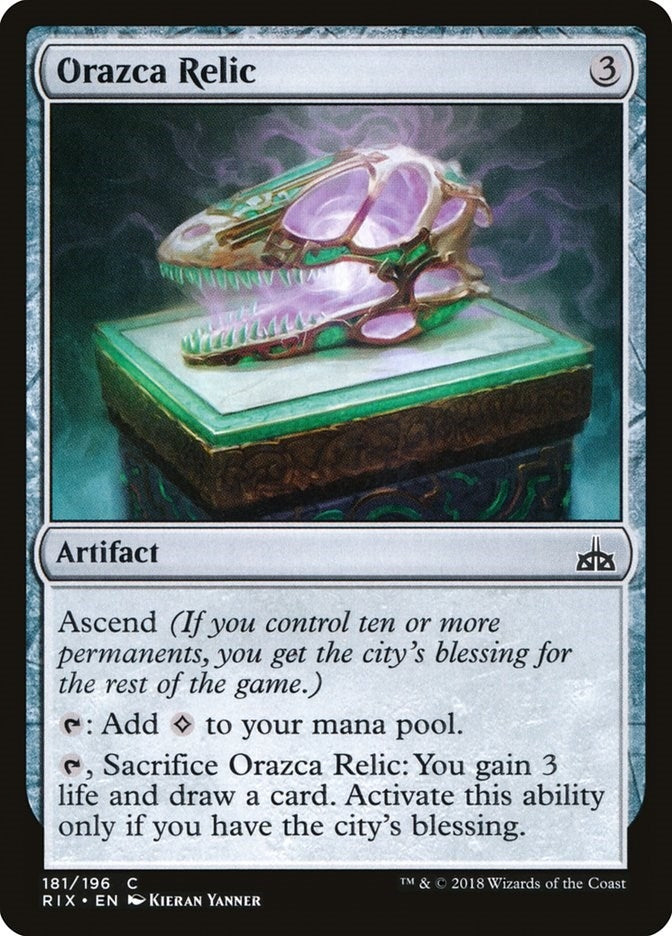 Image for Orazca Relic (181) (Rivals of Ixalan) - Magic: The Gathering