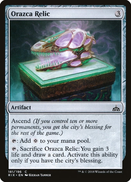 Image for Orazca Relic (181) (Rivals of Ixalan) - Magic: The Gathering