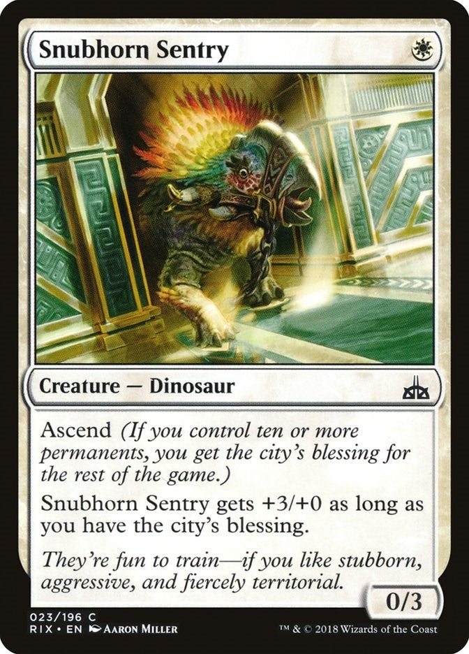 Image for Snubhorn Sentry (23) (Rivals of Ixalan) - Magic: The Gathering