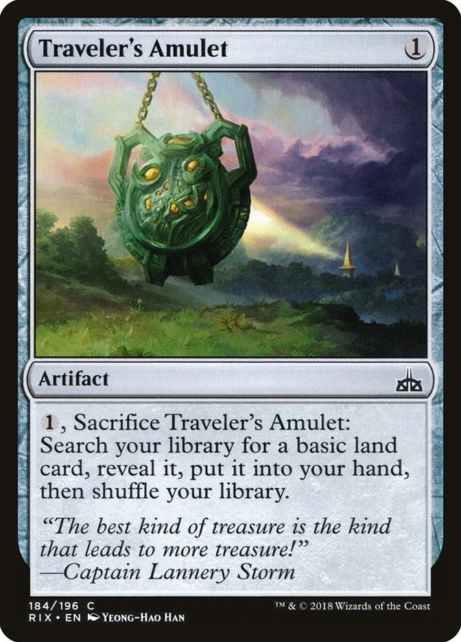Image for Traveler's Amulet (184) (Rivals of Ixalan) - Magic: The Gathering