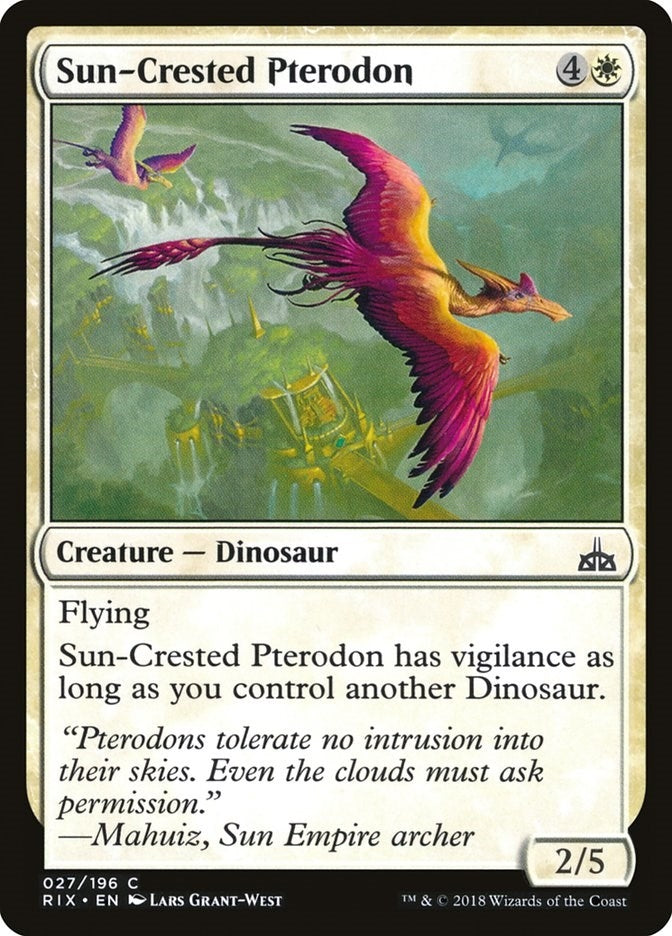 Image for Sun-Crested Pterodon (27) (Rivals of Ixalan) - Magic: The Gathering
