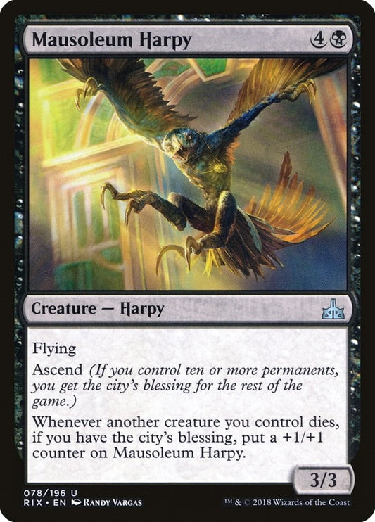 Image for Mausoleum Harpy (78) (Rivals of Ixalan) - Magic: The Gathering