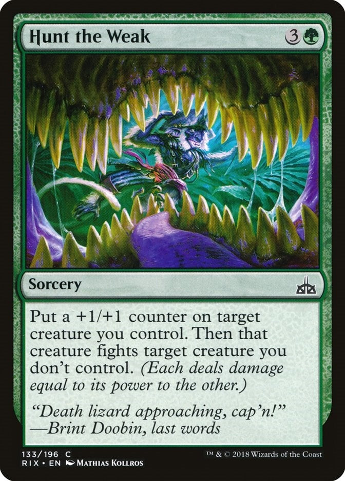Image for Hunt the Weak (133) (Rivals of Ixalan) - Magic: The Gathering