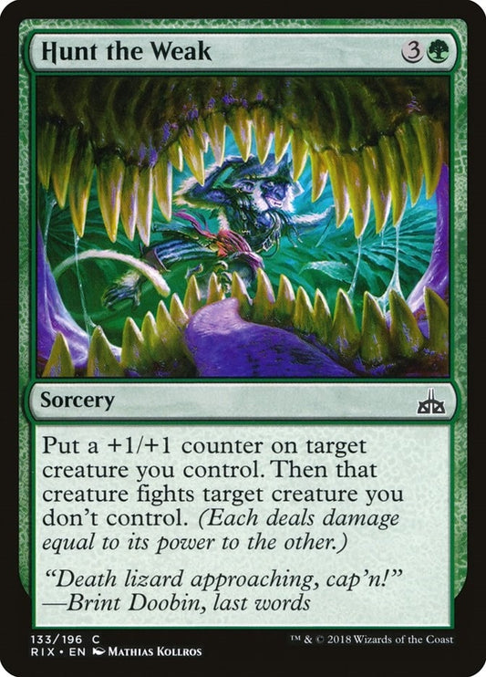 Image for Hunt the Weak (133) (Rivals of Ixalan) - Magic: The Gathering