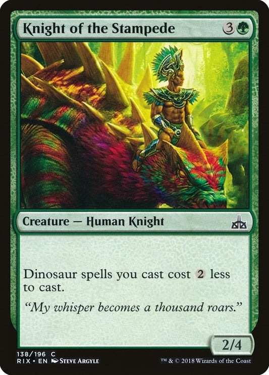 Image for Knight of the Stampede (138) (Rivals of Ixalan) - Magic: The Gathering