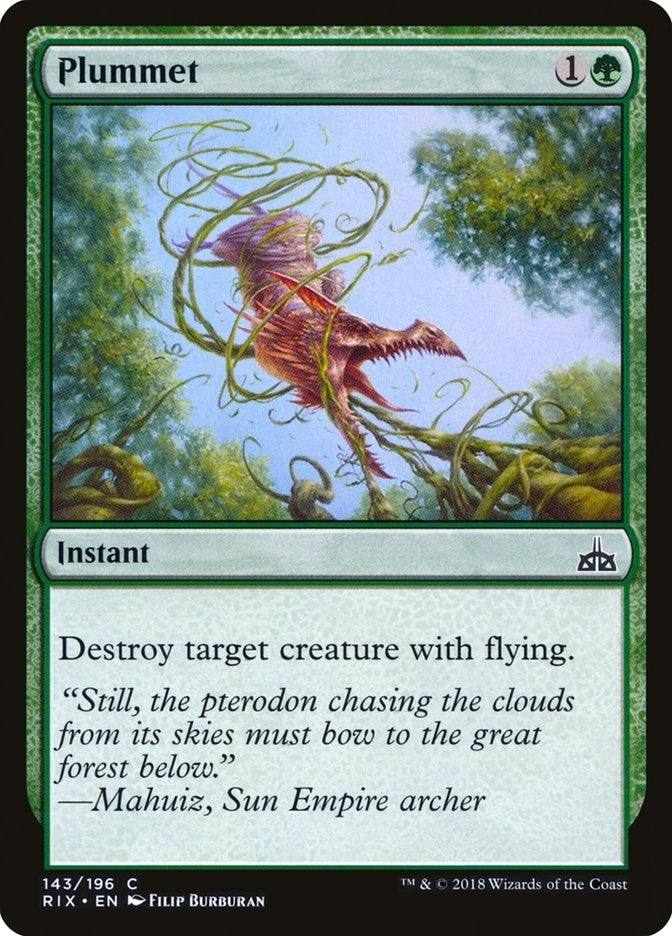Image for Plummet (143) (Rivals of Ixalan) - Magic: The Gathering