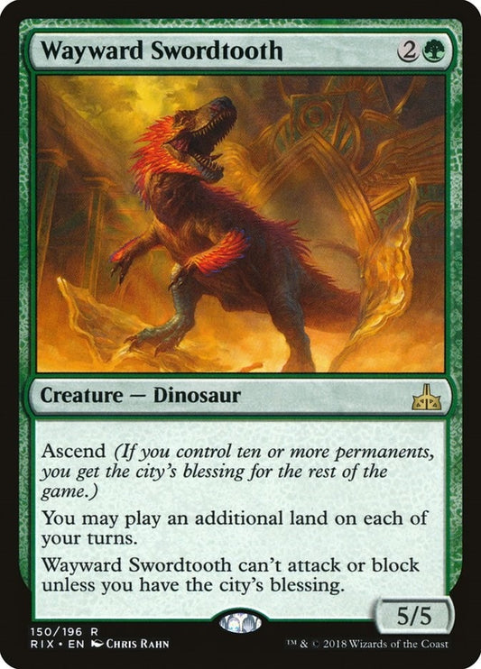 Image for Wayward Swordtooth (150) (Rivals of Ixalan) - Magic: The Gathering
