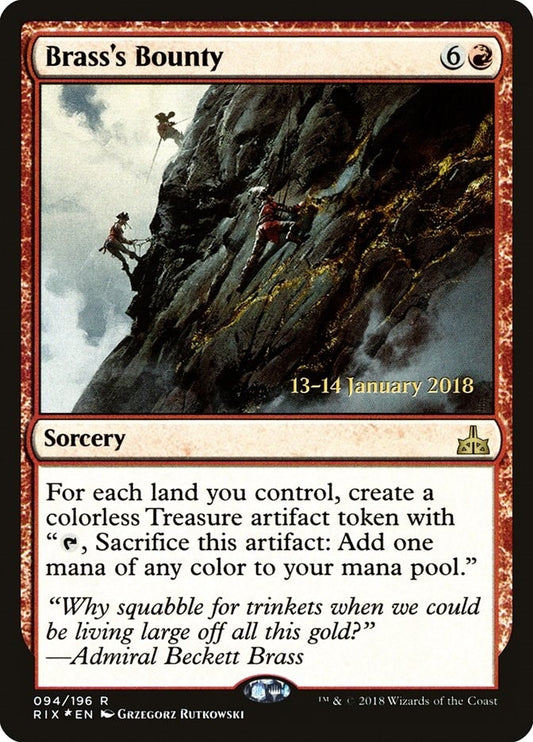 Image for Brass's Bounty (RIX) (94) (Prerelease Cards) - Magic: The Gathering