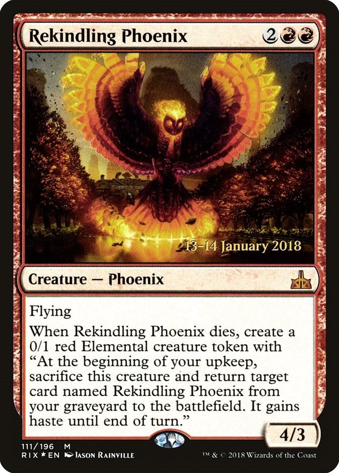 Image for Rekindling Phoenix (111) (Prerelease Cards) - Magic: The Gathering