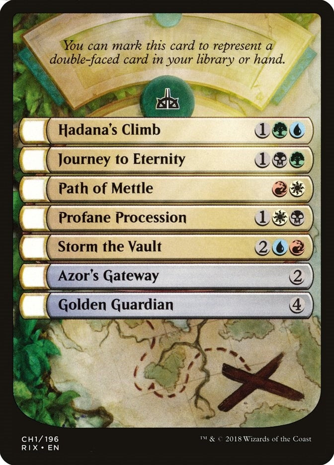 Image for Checklist Card - Rivals of Ixalan (CH1) (Rivals of Ixalan) - Magic: The Gathering