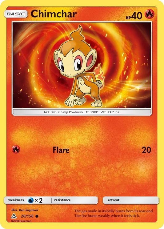 Image for Chimchar (20) (20/156) (SM - Ultra Prism) - Pokemon