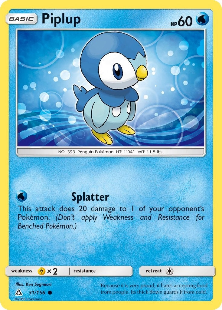 Image for Piplup (31) (31/156) (SM - Ultra Prism) - Pokemon