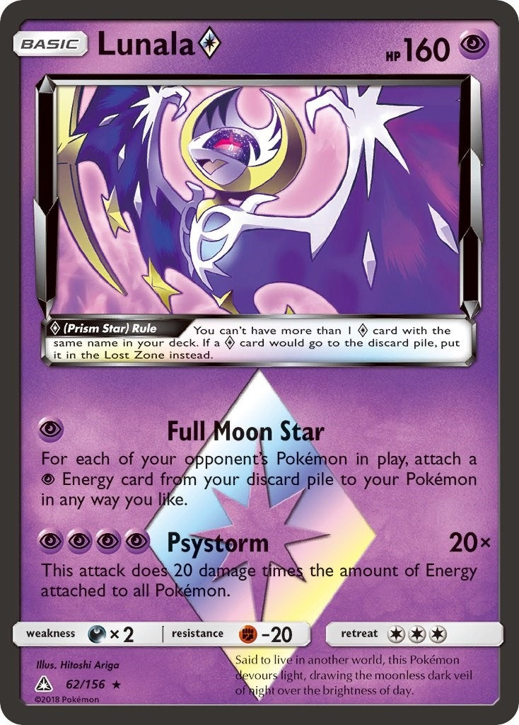 Image for Lunala Prism Star (62/156) (SM - Ultra Prism) - Pokemon