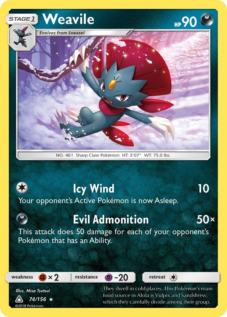 Image for Weavile (74/156) (SM - Ultra Prism) - Pokemon