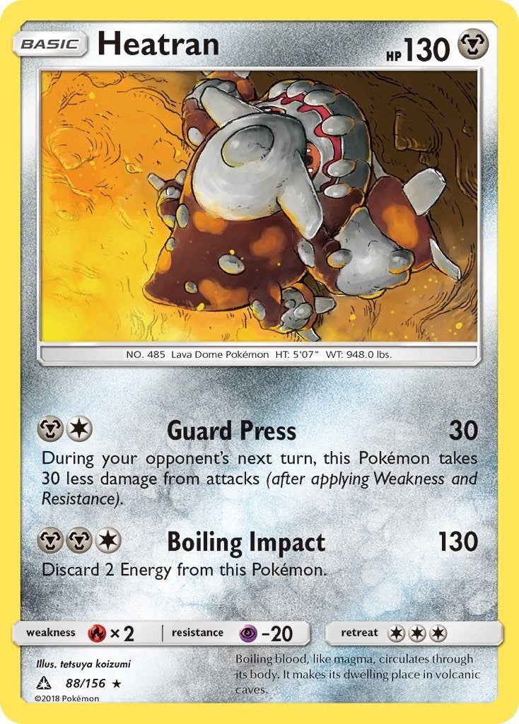 Image for Heatran (88/156) (SM - Ultra Prism) - Pokemon