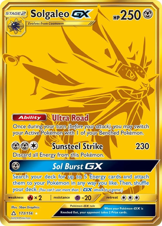 Image for Solgaleo GX (Secret Rare) (173/156) (SM - Ultra Prism) - Pokemon