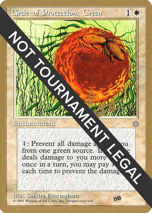 Image for Circle of Protection: Green - 1996 Bertrand Lestree (ICE) (SB) (World Championship Decks) - Magic: The Gathering