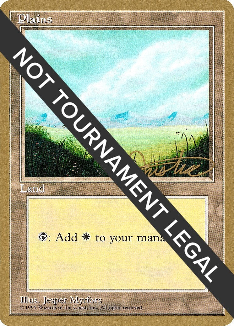 Image for Plains (A) - 1996 Mark Justice (4ED) (World Championship Decks) - Magic: The Gathering