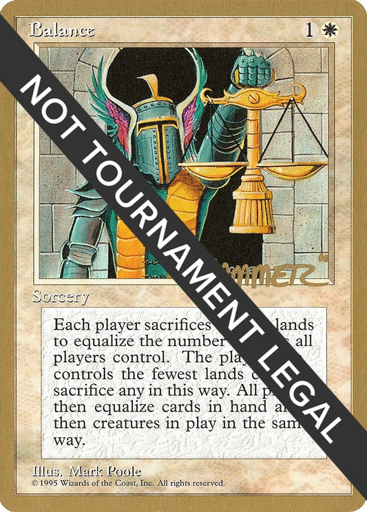 Image for Balance - 1996 Shawn "Hammer" Regnier (4ED) (World Championship Decks) - Magic: The Gathering