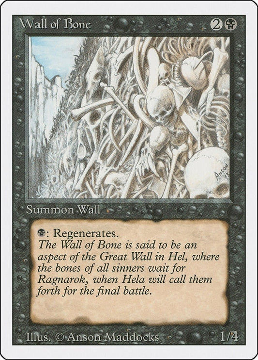 Image for Wall of Bone (Revised Edition) - Magic: The Gathering