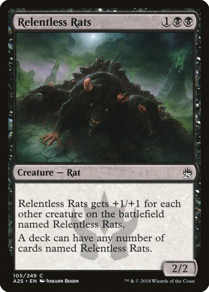 Image for Relentless Rats (105) (Masters 25) - Magic: The Gathering