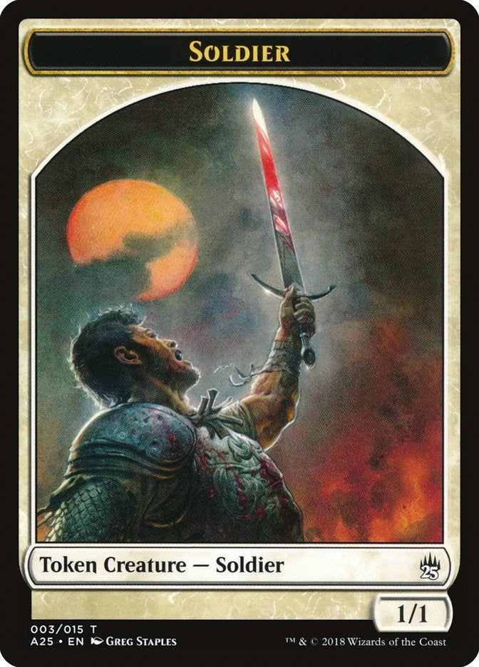 Image for Soldier Token (003) (3) (Masters 25) - Magic: The Gathering