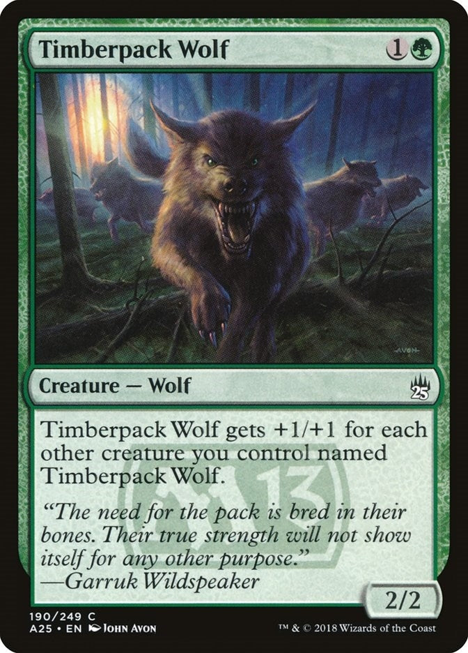 Image for Timberpack Wolf (190) (Masters 25) - Magic: The Gathering